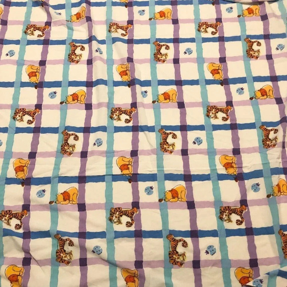 Vtg Disney Winnie  the Pooh Twin Size Flat Sheet 92x61 Tigger - Picture 1 of 16